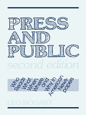 cover image of Press and Public